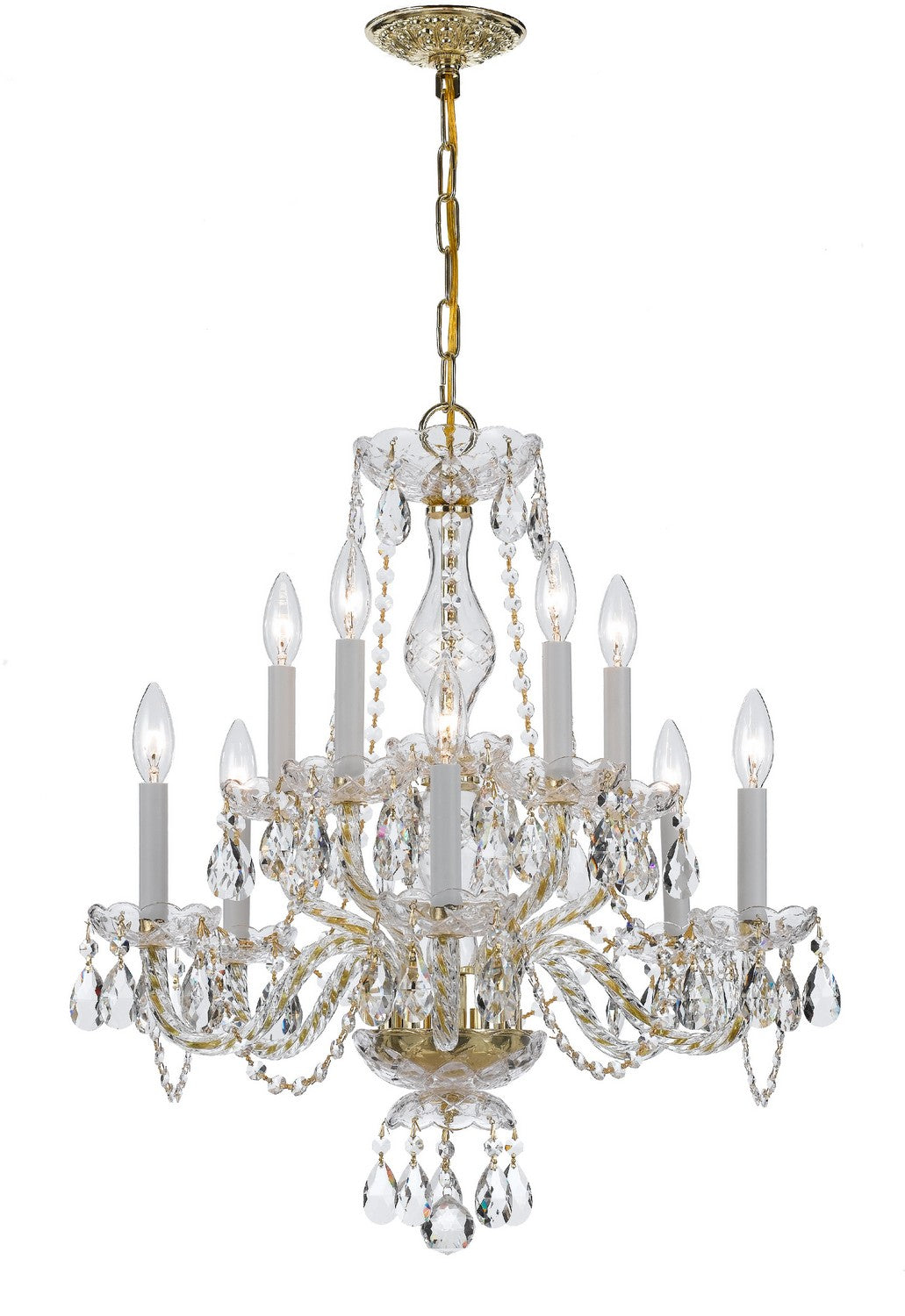 Traditional Crystal Ten Light Chandelier