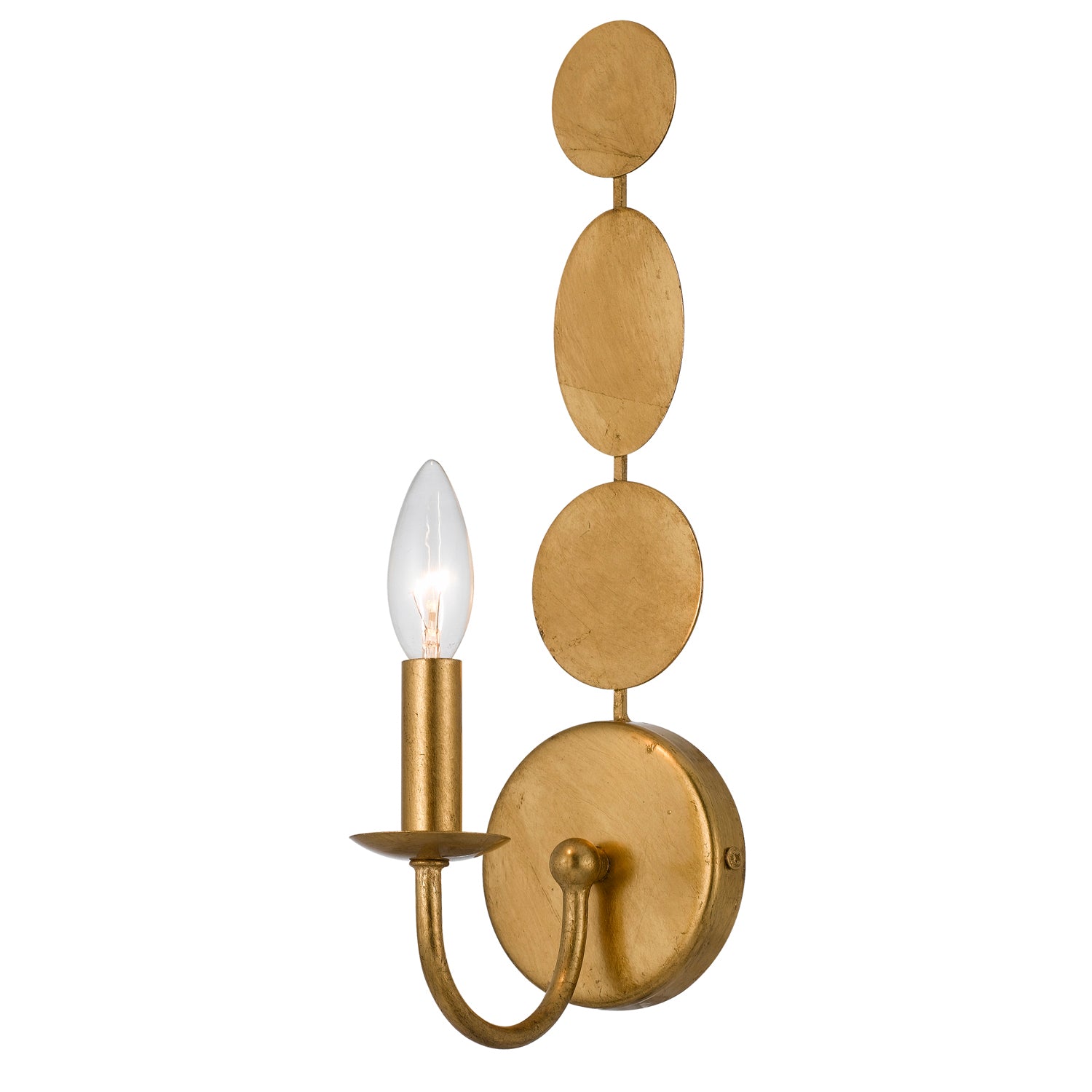 Layla One Light Wall Sconce in Antique Gold