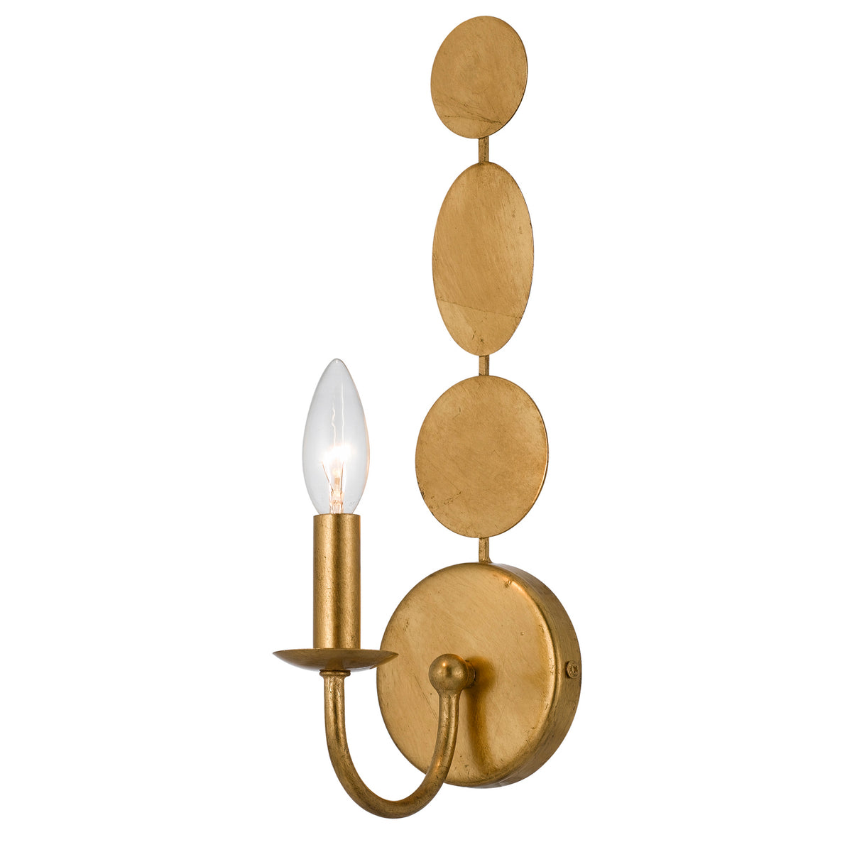 Layla One Light Wall Sconce in Antique Gold