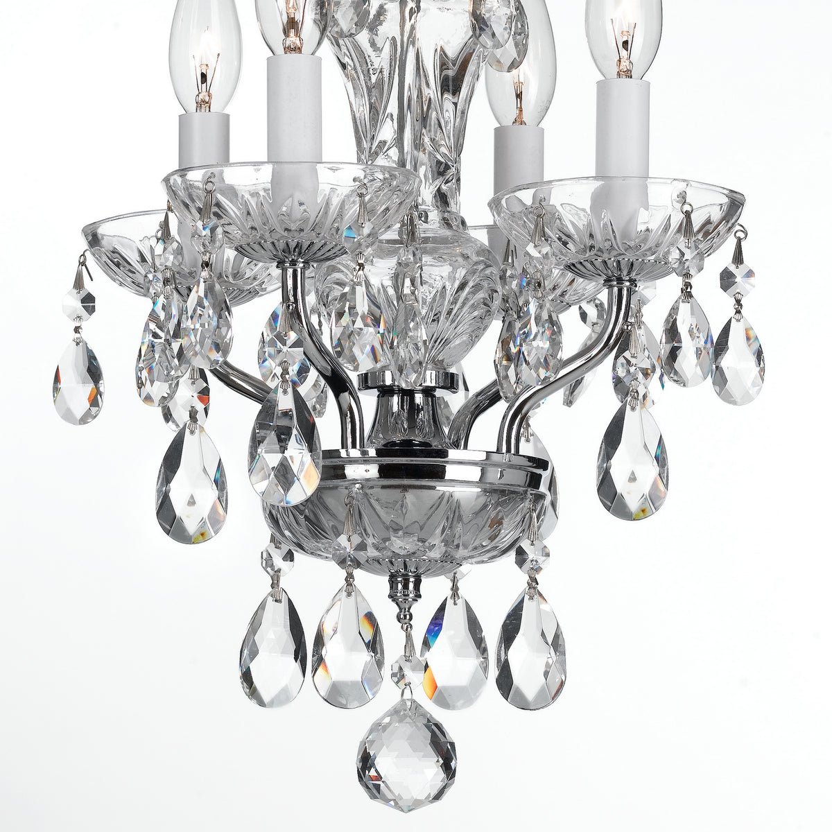 Welton Four Light Mini Chandelier in Polished Chrome
