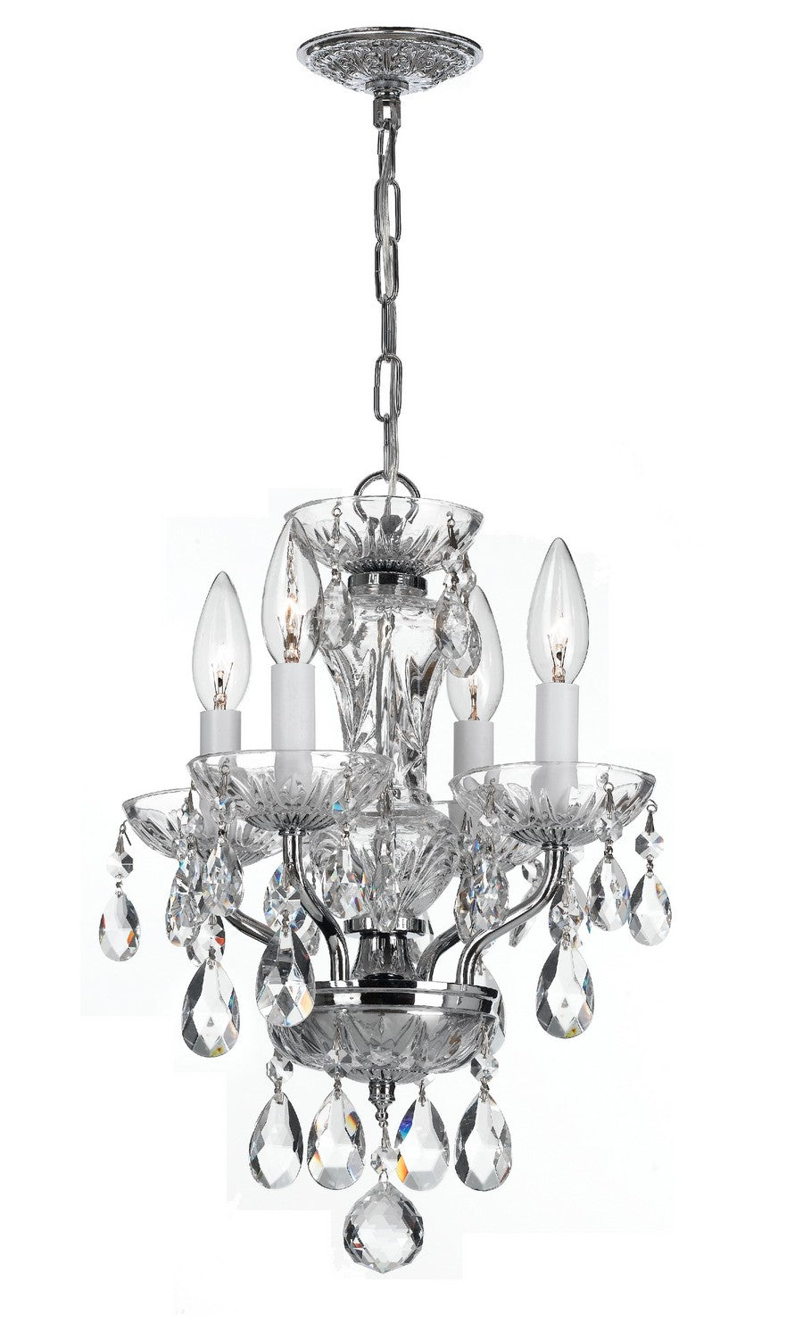 Welton Four Light Mini Chandelier in Polished Chrome