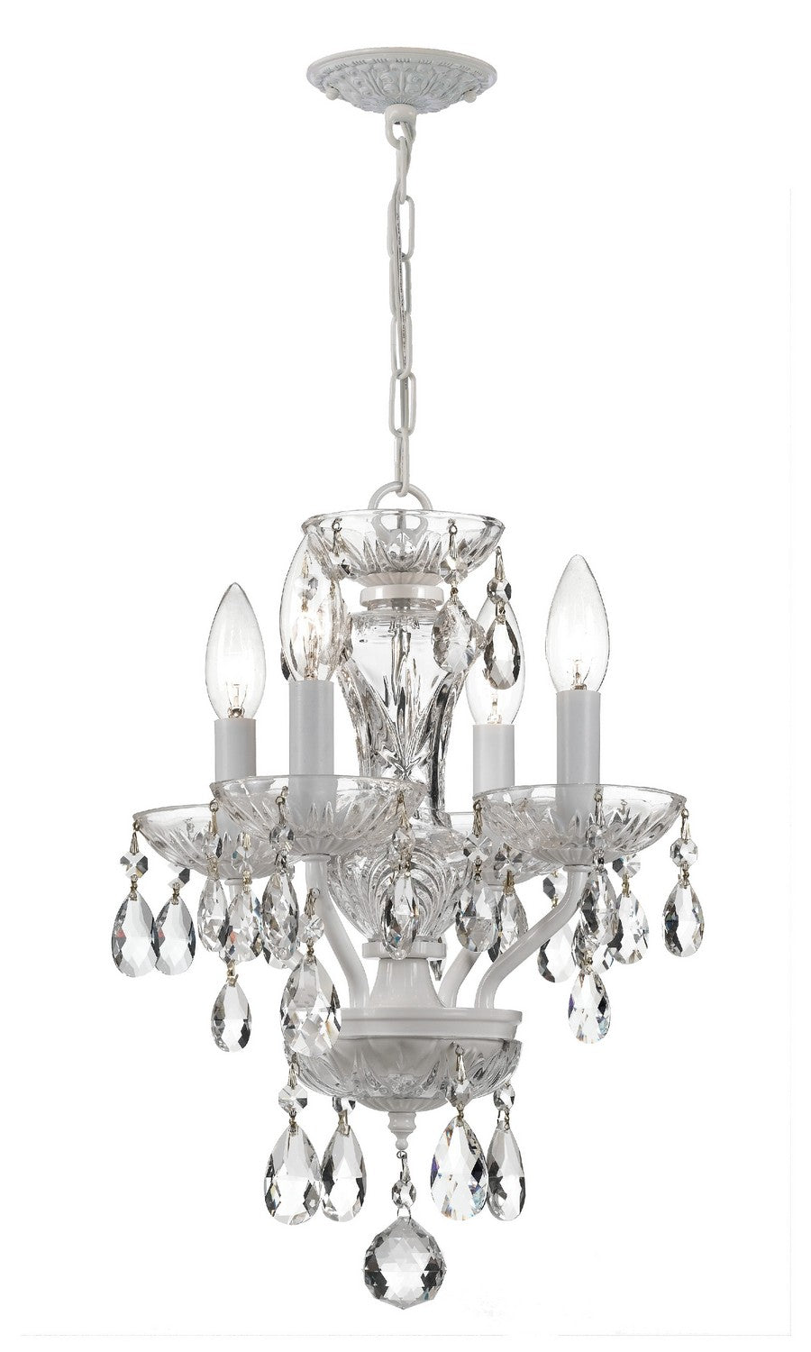 Welton Four Light Mini Chandelier in Wet White