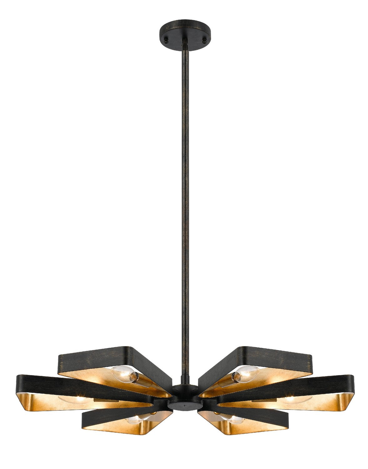 Luna Chandelier in English Bronze + Antique Gold