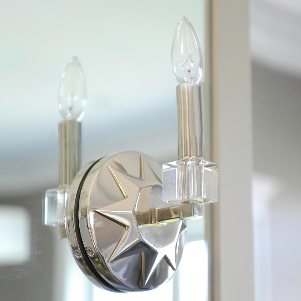 Carson One Light Wall Sconce in Polished Nickel