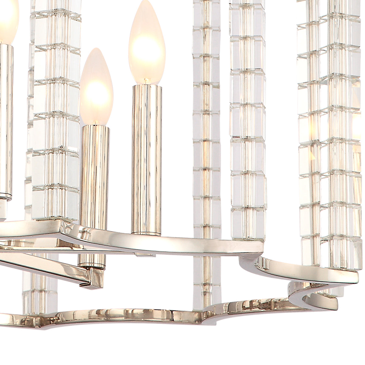 Carson Six Light Chandelier in Polished Nickel