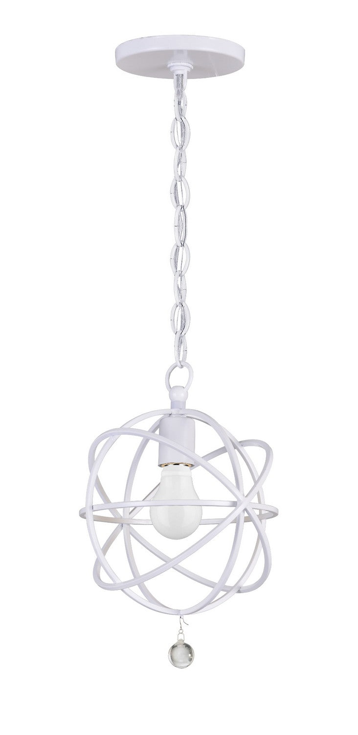 Solaris One Light Pendant in Wet White