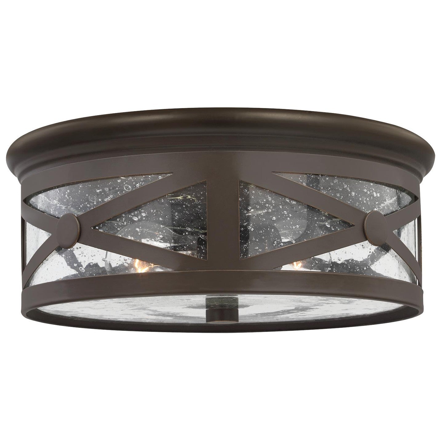 Outdoor Ceiling Two Light Outdoor Flush Mount