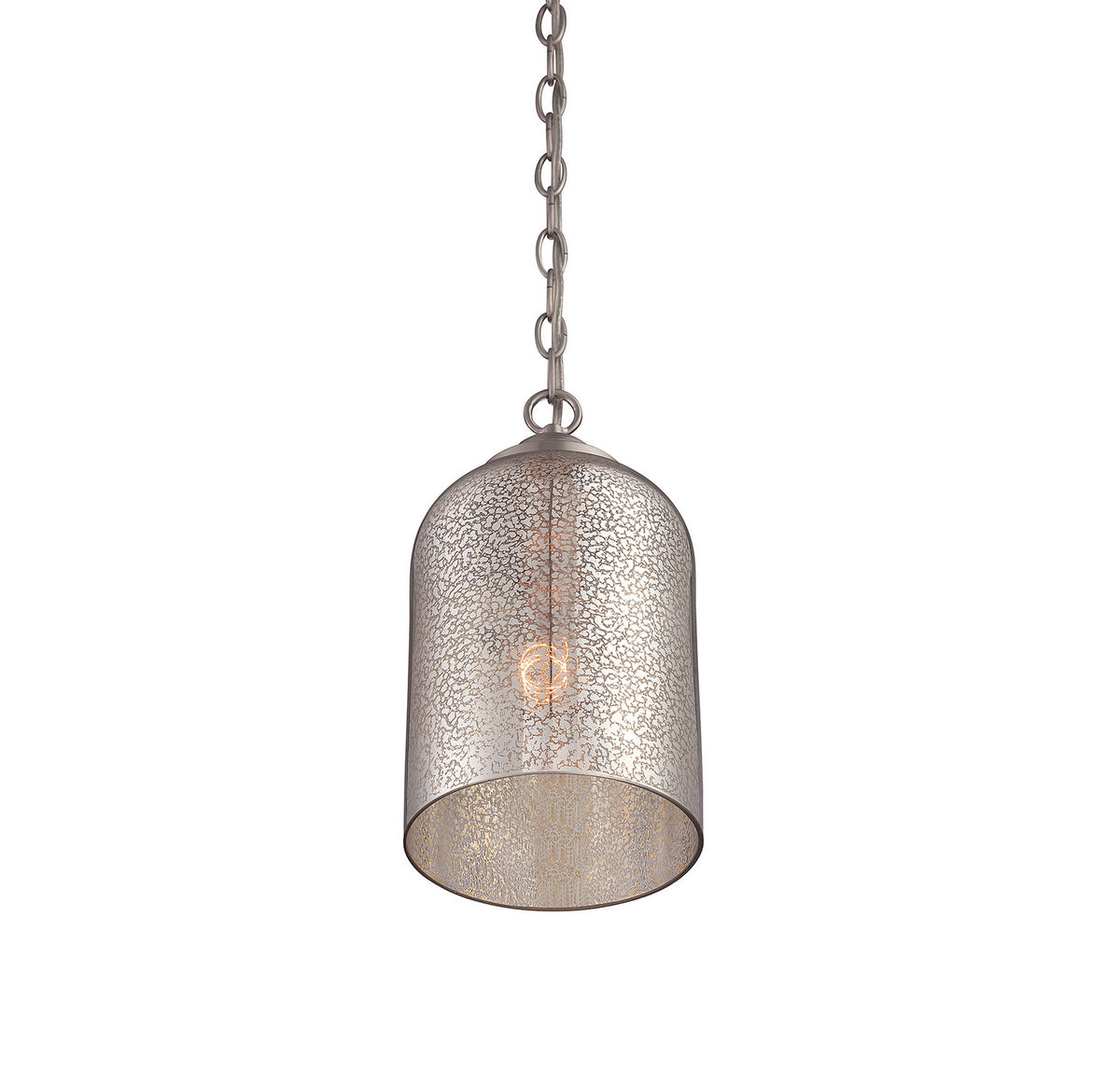 Bally One Light Pendant in Satin Nickel