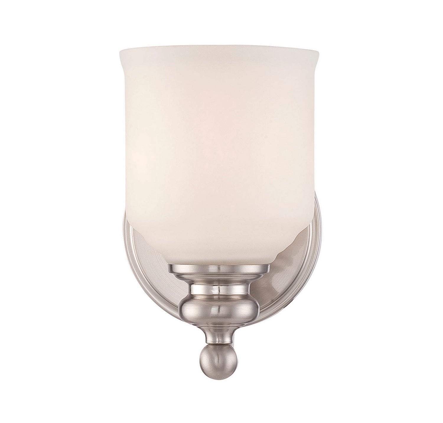 Applique murale Melrose à une lumière en nickel satiné