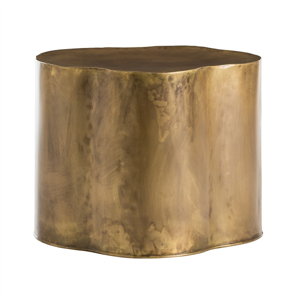 Lowry Side Table in Antique Brass