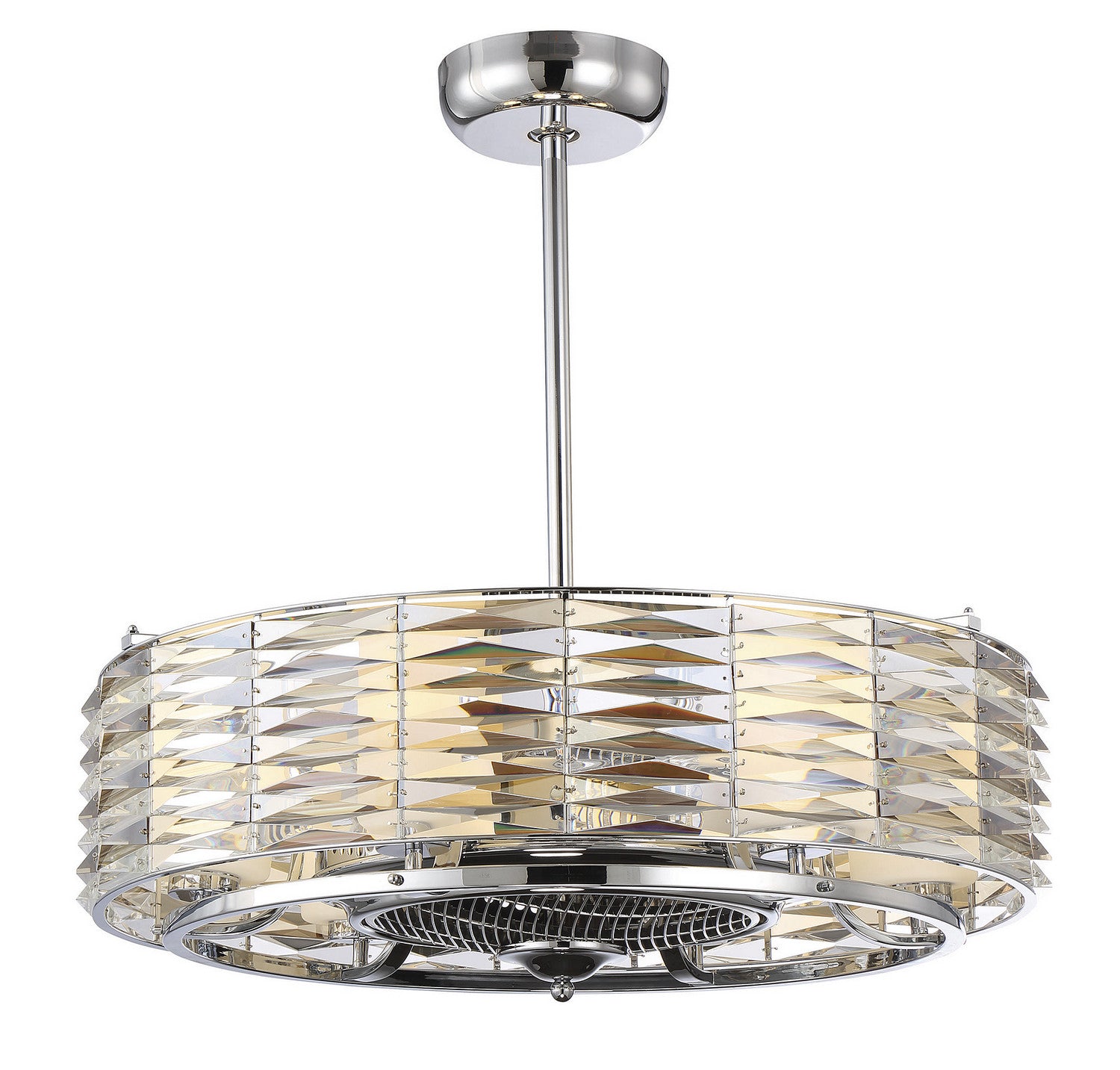 Taurus LED Fan D'Lier in Polished Chrome
