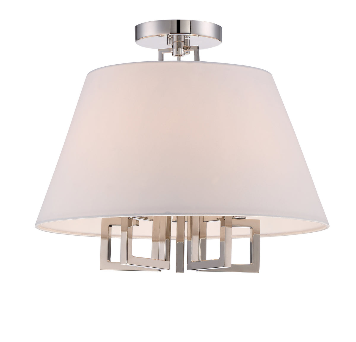 Westwood Five Light Semi Flush Mount in Polished Nickel