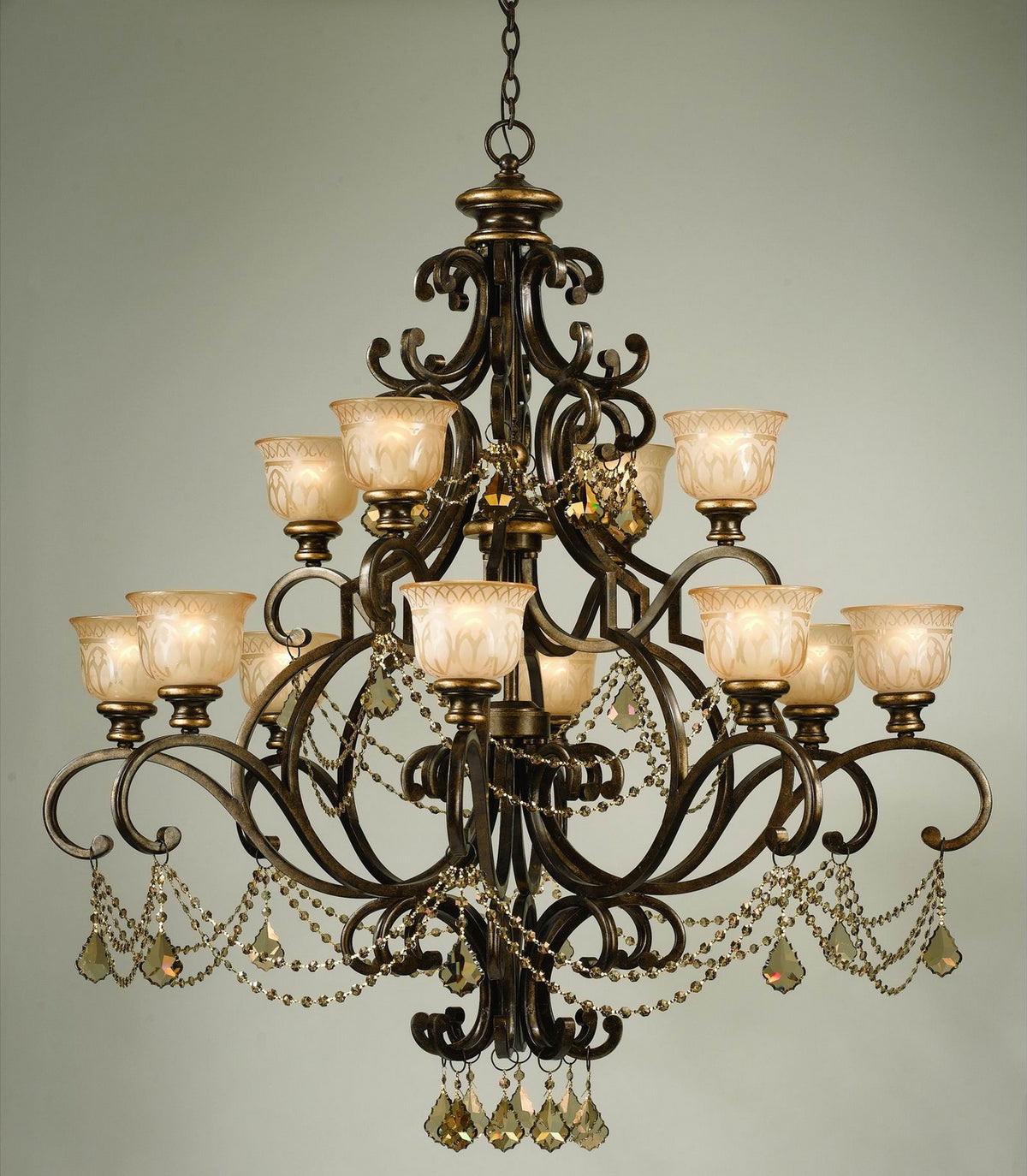 Norwalk 12 Light Chandelier in Bronze Umber