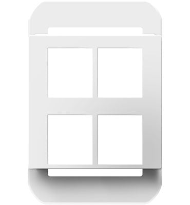 adorne 4-Port Frame in White