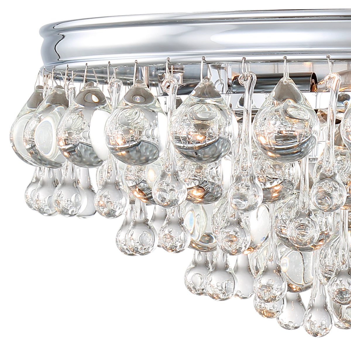 Calypso Six Light Flush Mount in Polished Chrome