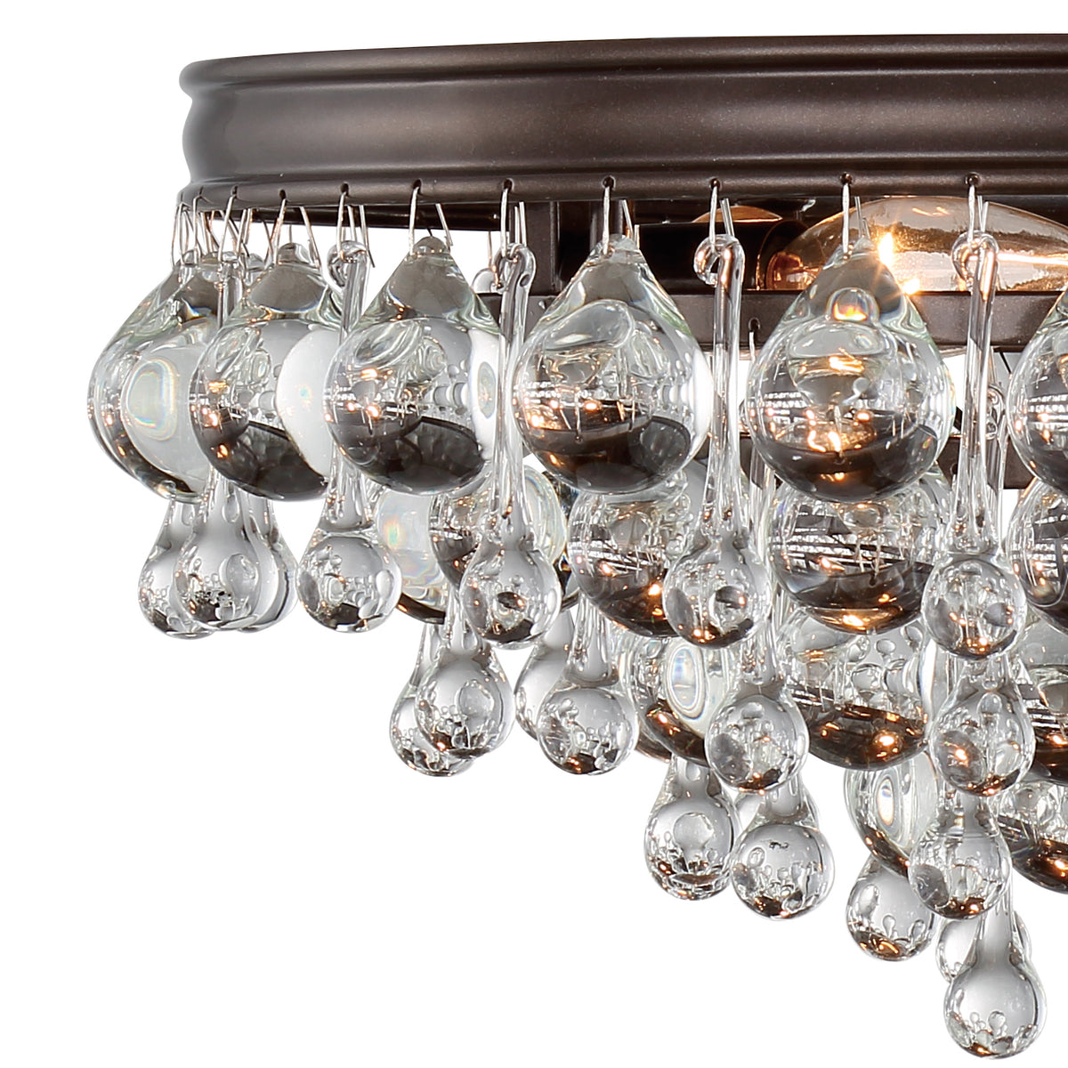 Calypso Six Light Flush Mount in Vibrant Bronze