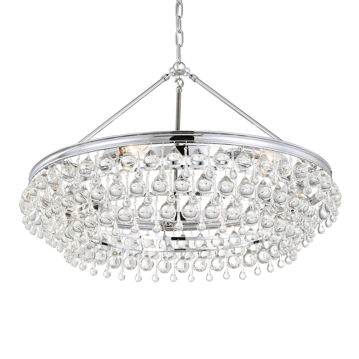 Calypso Six Light Chandelier in Polished Chrome