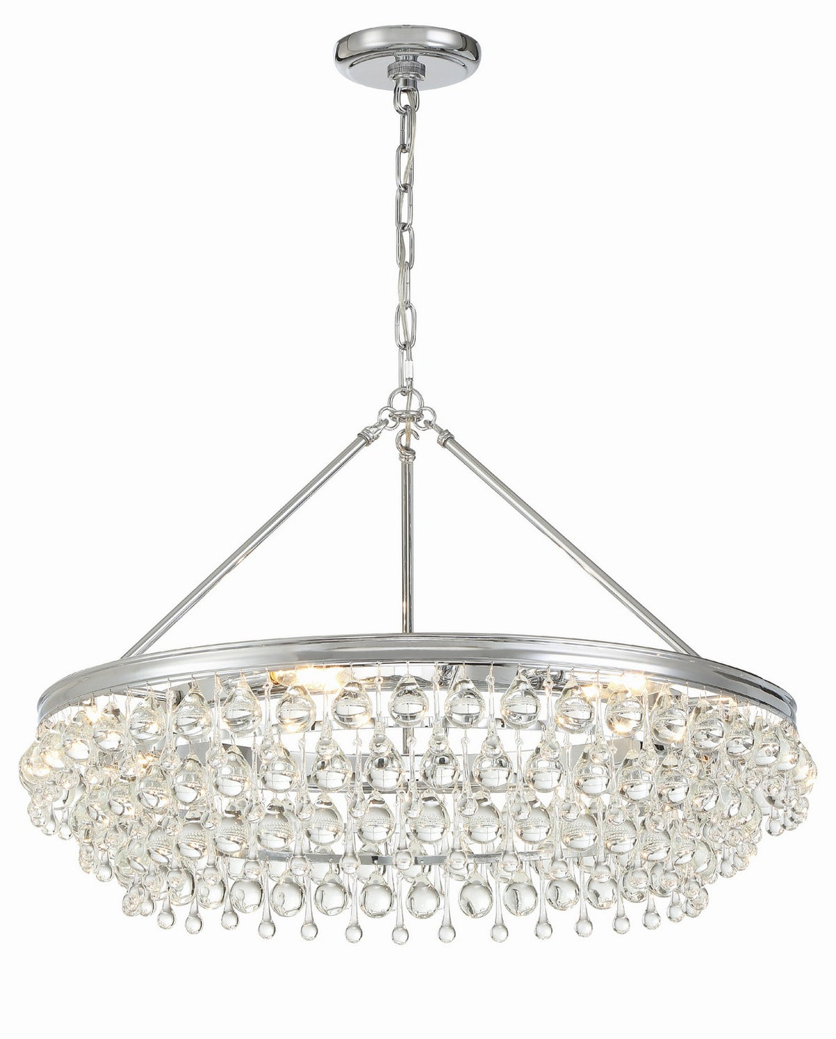 Calypso Six Light Chandelier in Polished Chrome