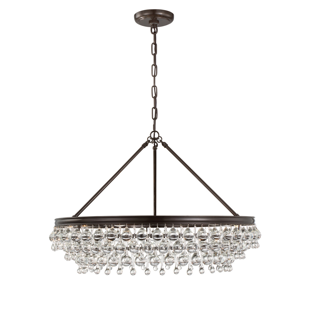 Calypso Six Light Chandelier in Vibrant Bronze