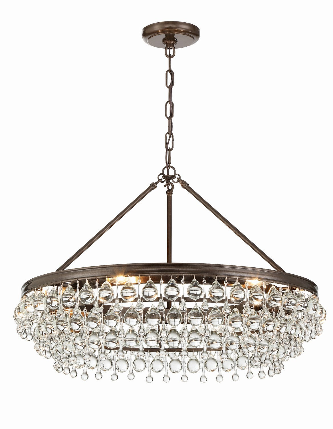 Calypso Six Light Chandelier in Vibrant Bronze