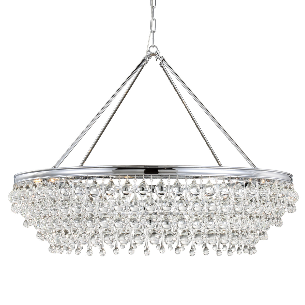 Calypso Eight Light Chandelier in Polished Chrome