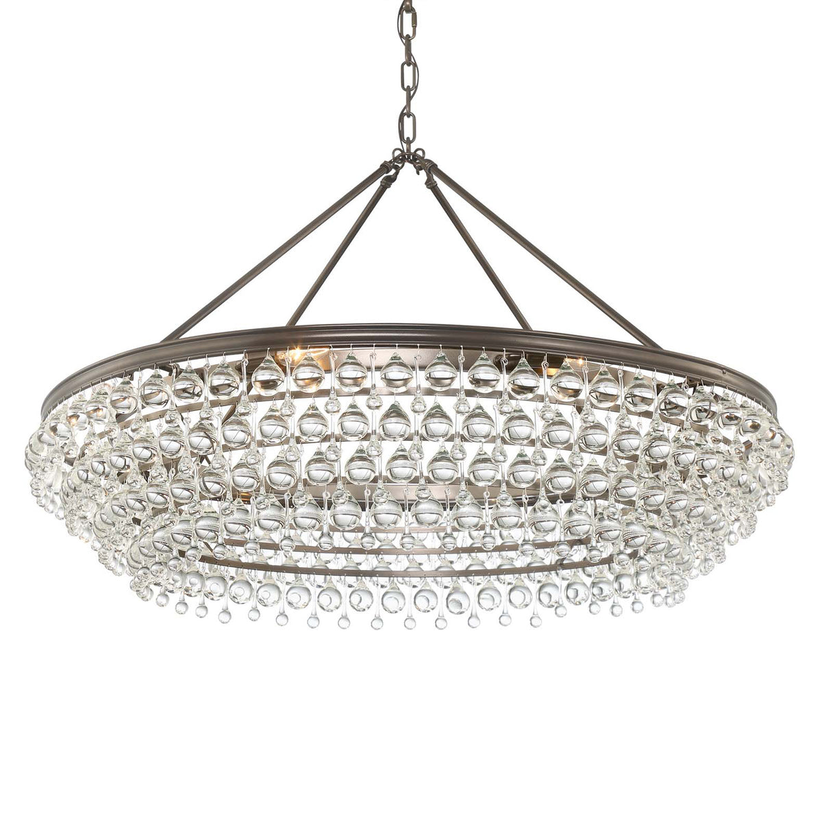 Calypso Eight Light Chandelier in Vibrant Bronze