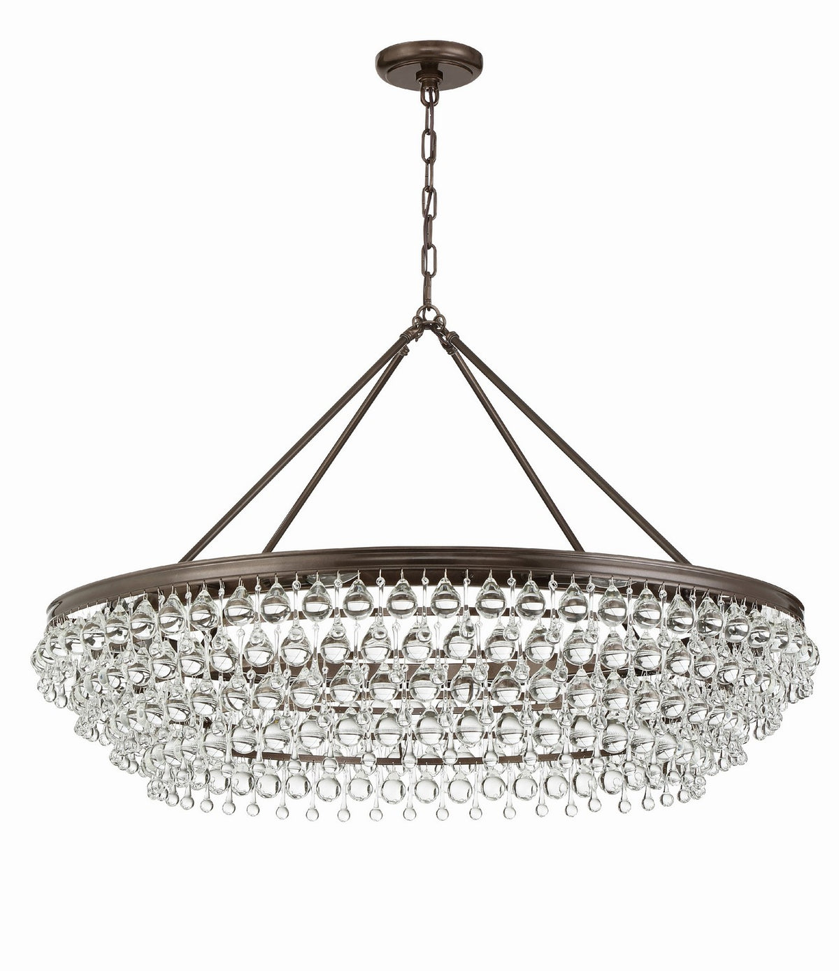 Calypso Eight Light Chandelier in Vibrant Bronze