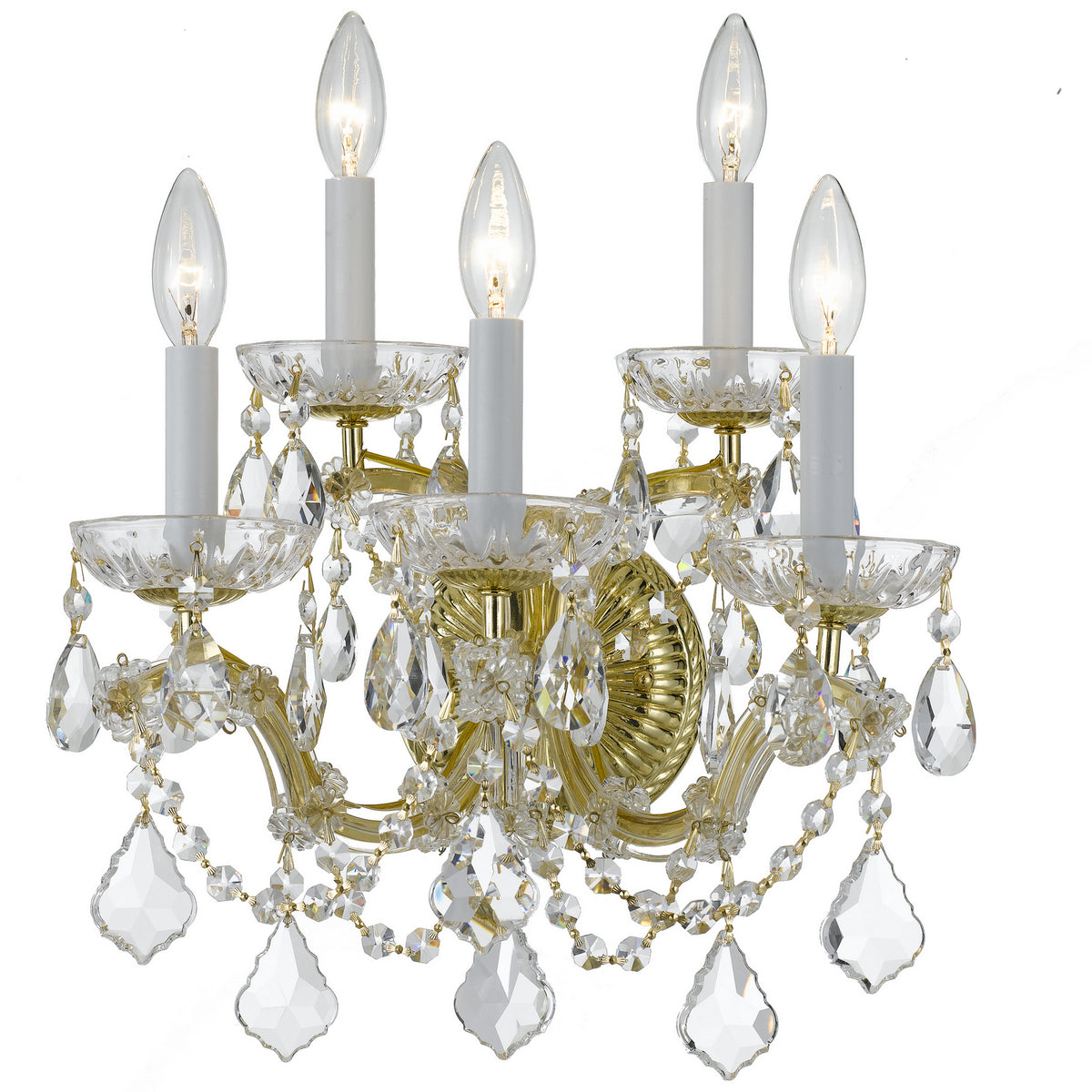 Maria Theresa Five Light Wall Sconce in Gold