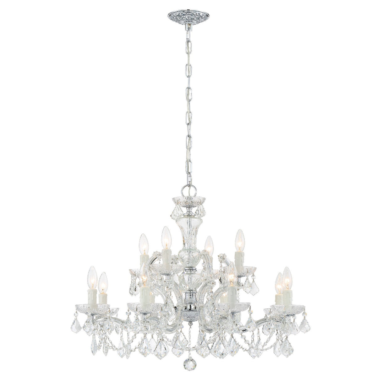 Maria Theresa 12 Light Chandelier in Polished Chrome