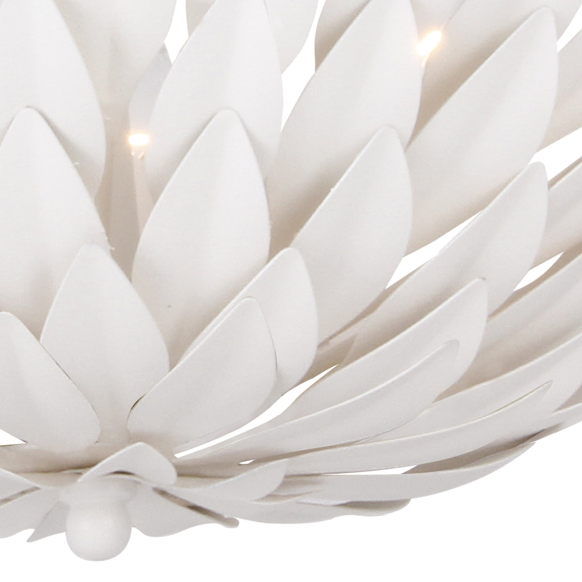 Broche Four Light Semi Flush Mount in Matte White