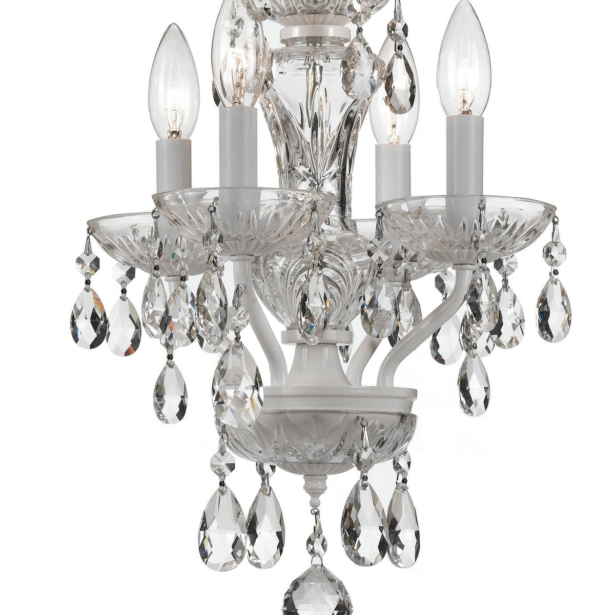 Welton Four Light Mini Chandelier in Wet White