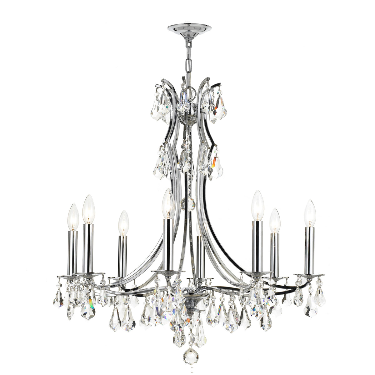 Cedar Eight Light Chandelier in Polished Chrome