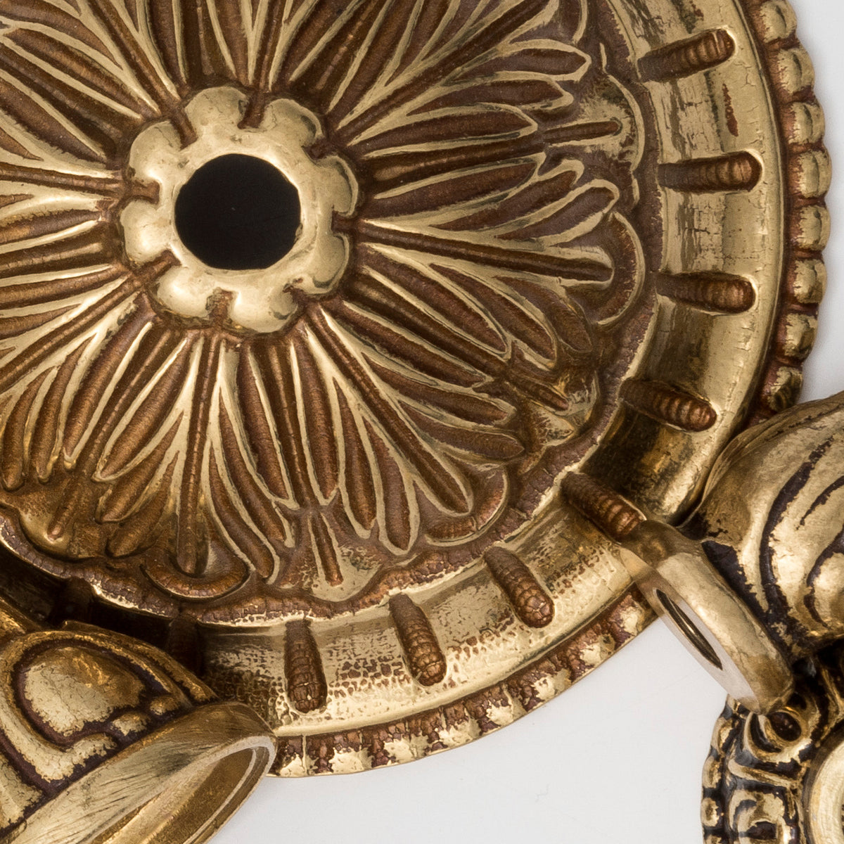 Waltham Two Light Flush Mount in Olde Brass