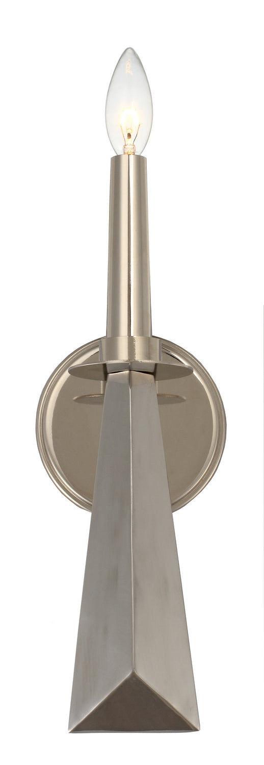Palmer One Light Wall Sconce in Polished Nickel