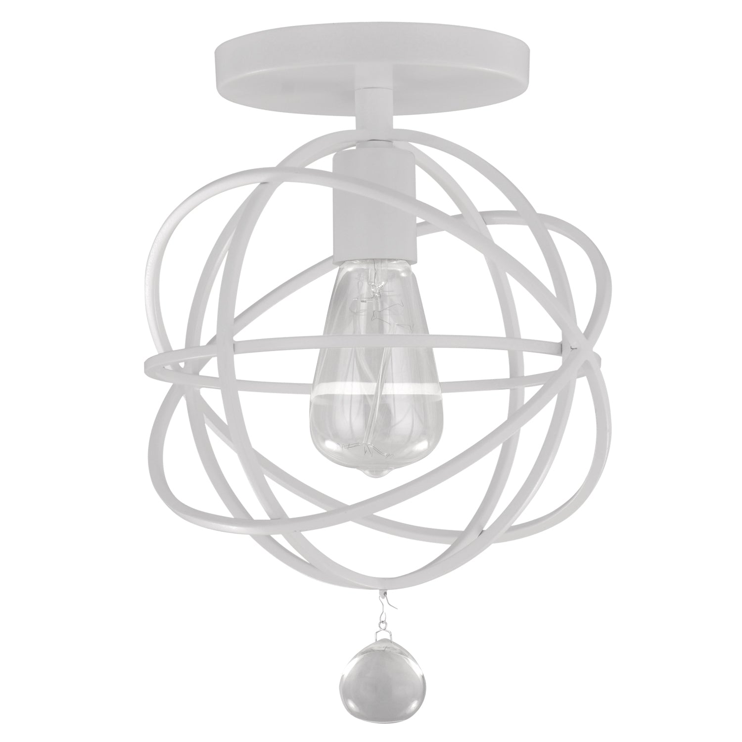Solaris One Light Semi Flush Mount in Wet White