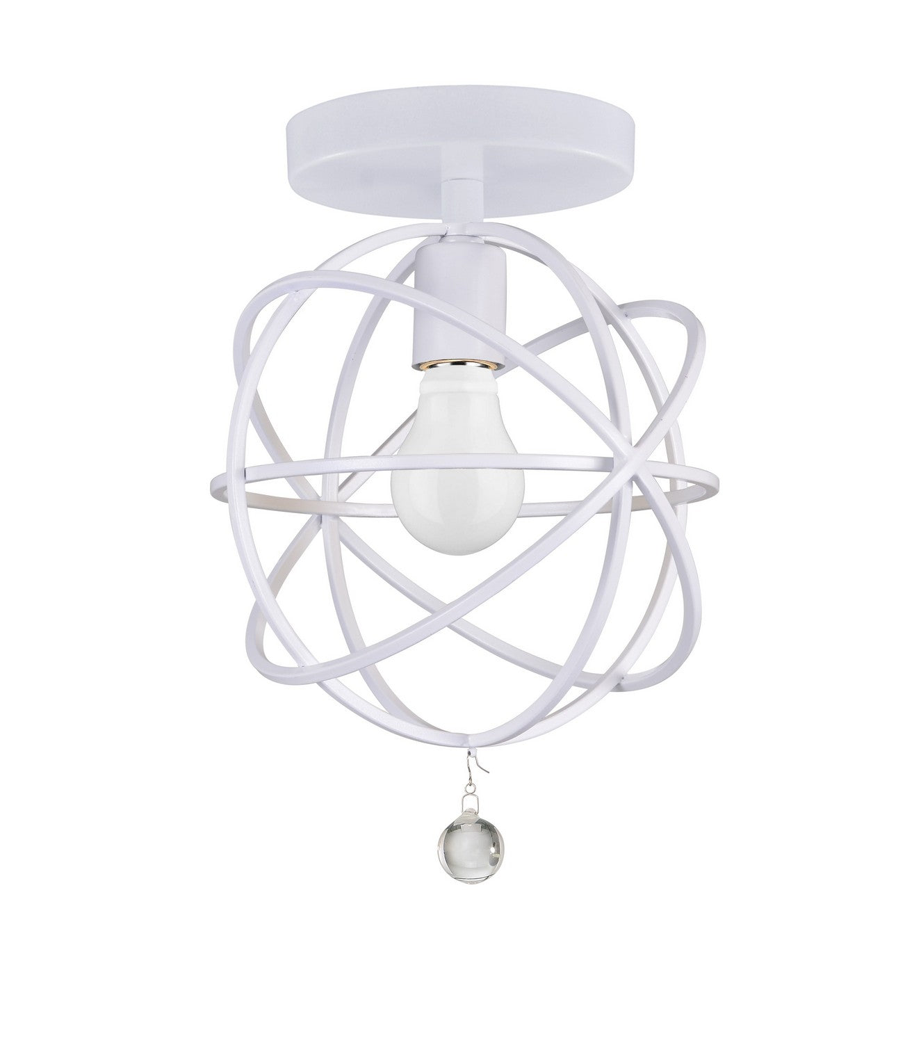 Solaris One Light Semi Flush Mount in Wet White