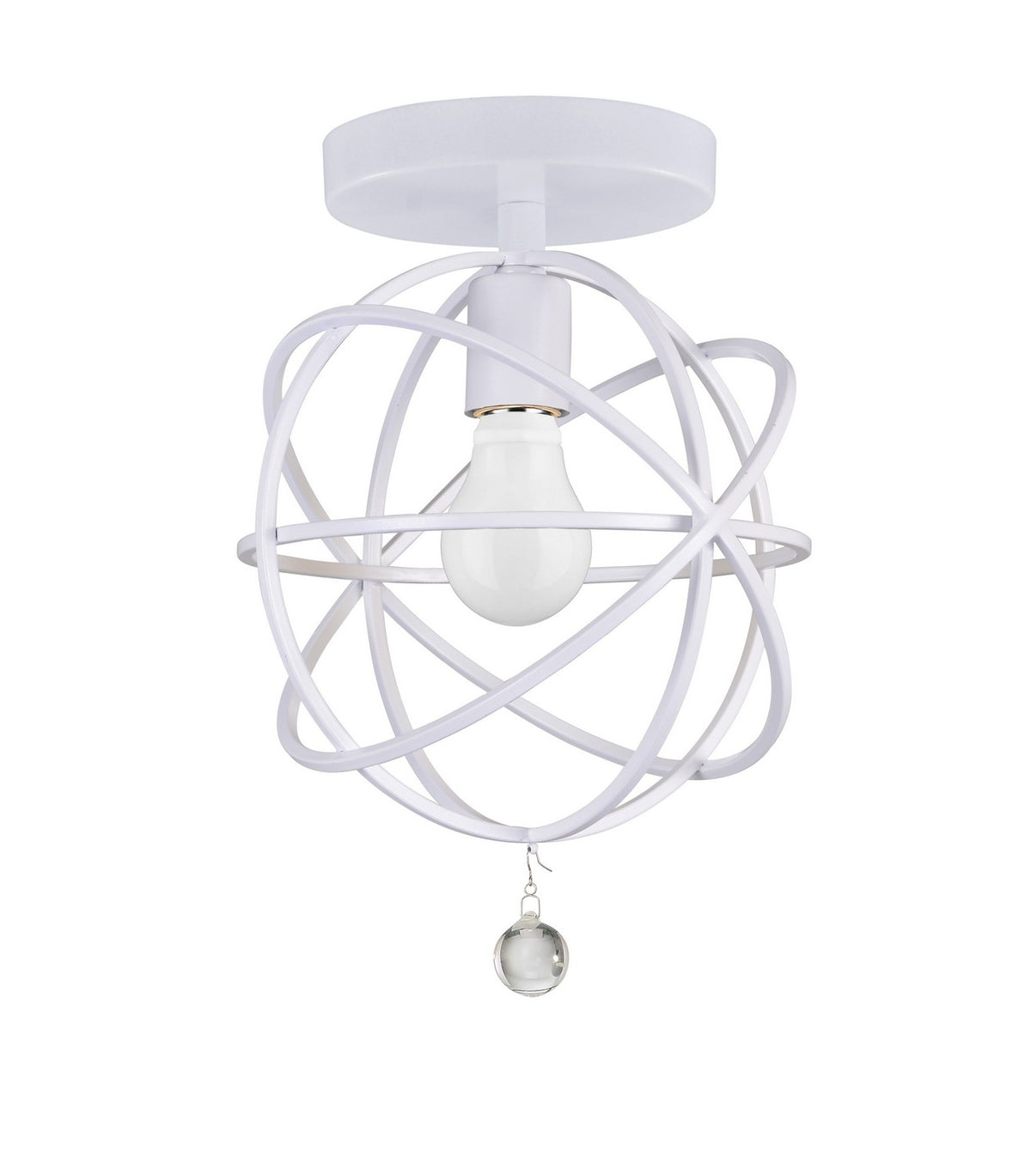 Solaris One Light Semi Flush Mount in Wet White