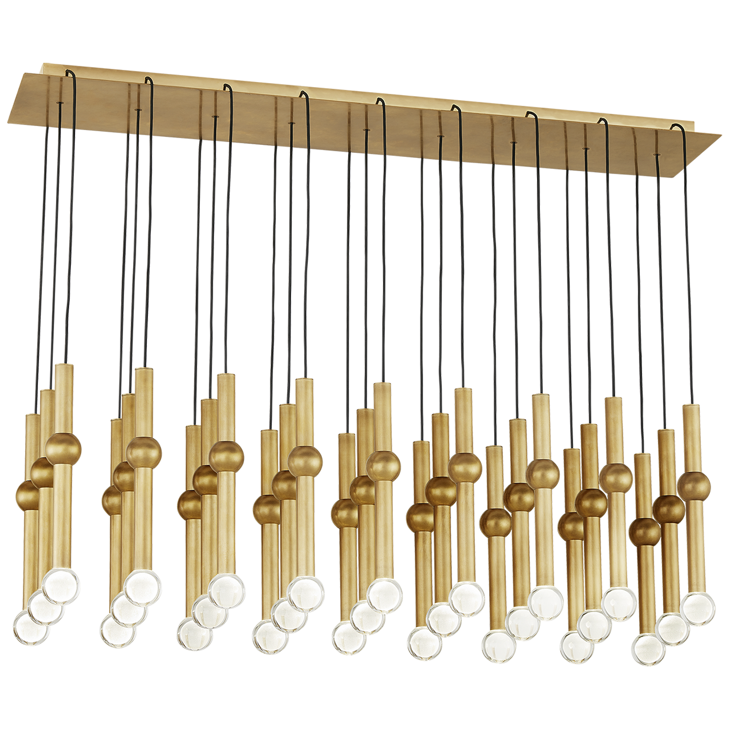 Lustre haubané à 27 lumières