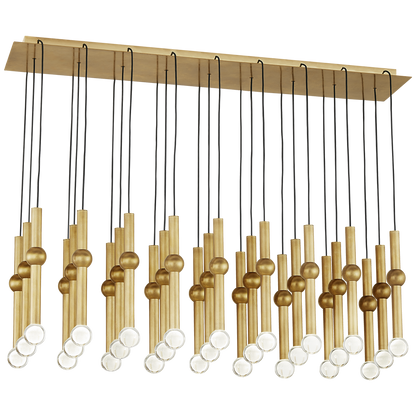 Lustre haubané à 27 lumières