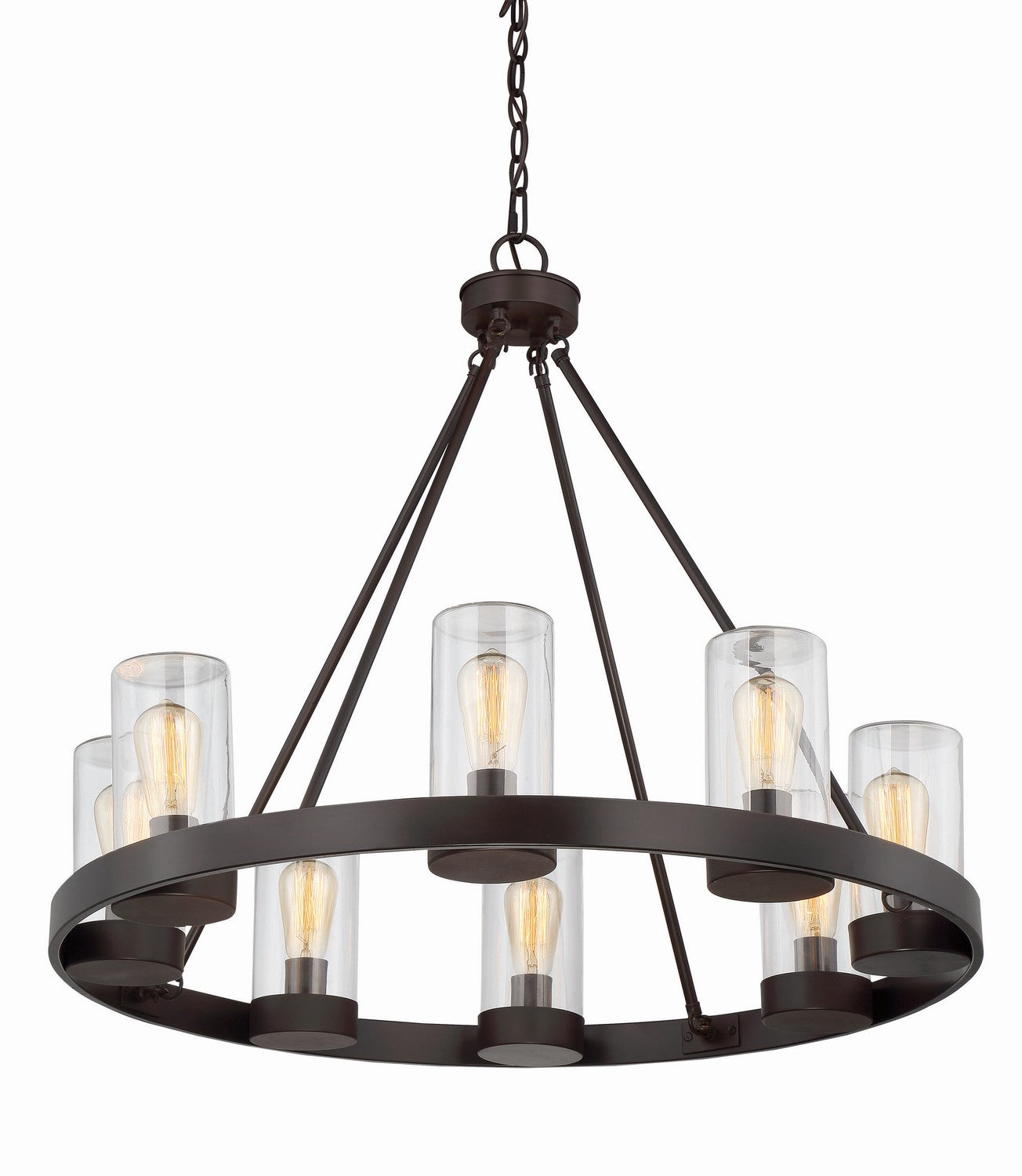 Lustre d'extérieur Inman à huit lumières en bronze anglais