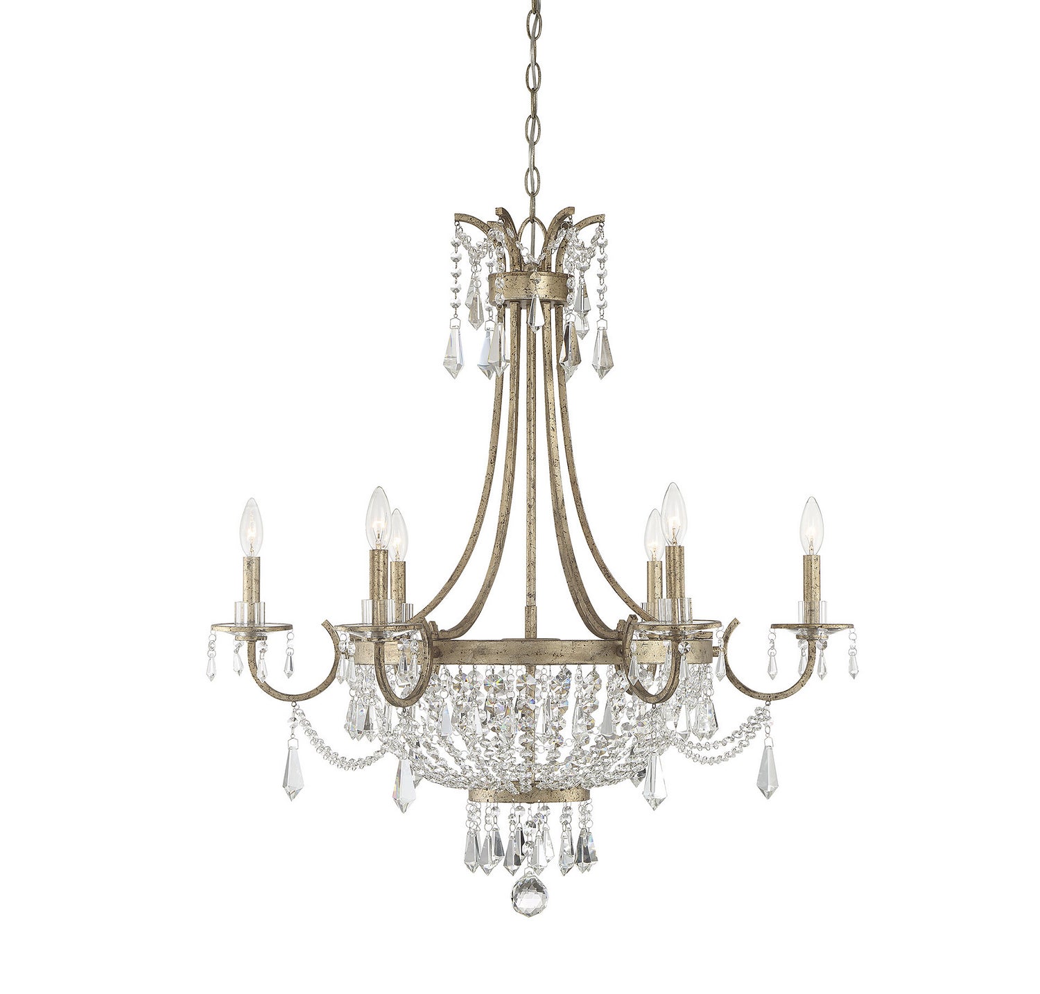 Claiborne Six Light Chandelier in Avalite