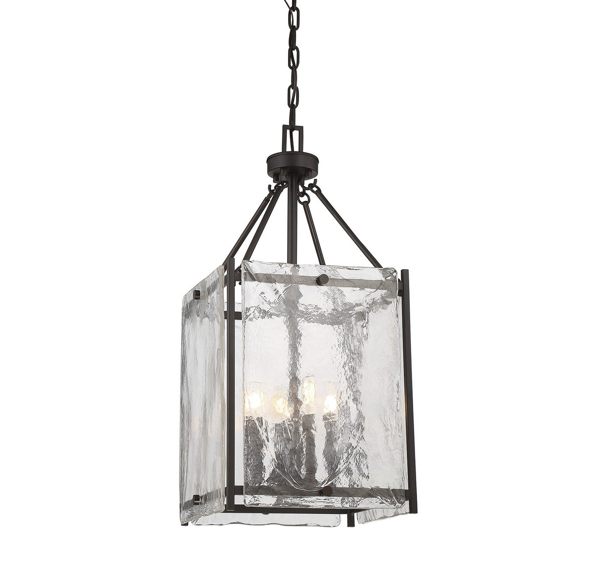 Glenwood Four Light Foyer Pendant in English Bronze