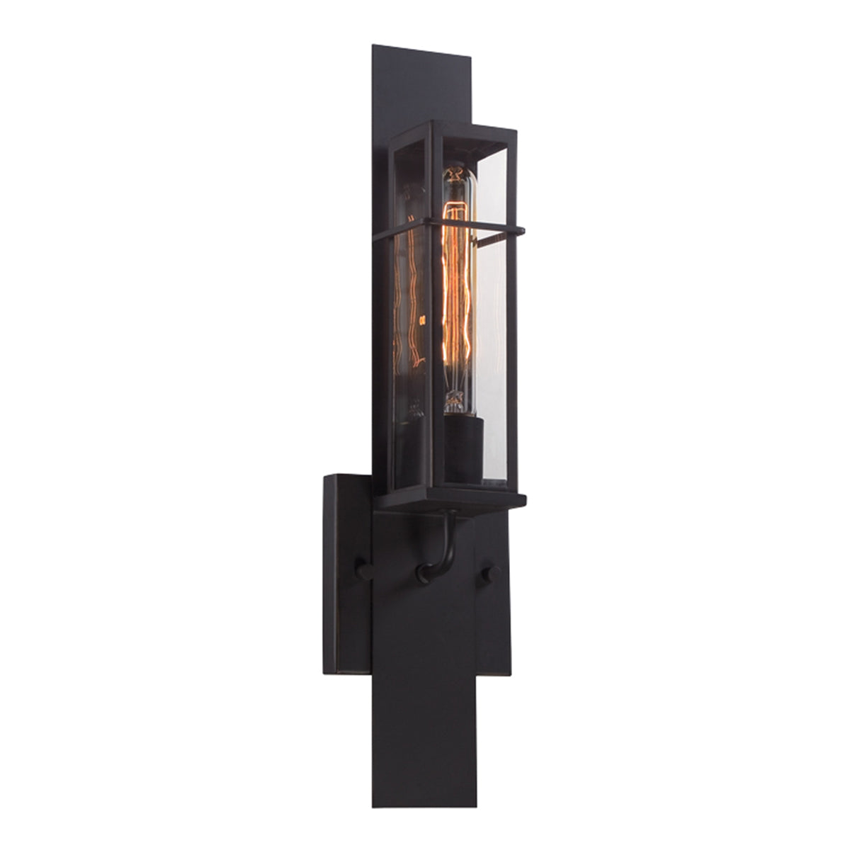 Muller One Light Outdoor Wall Sconce in Matte Black