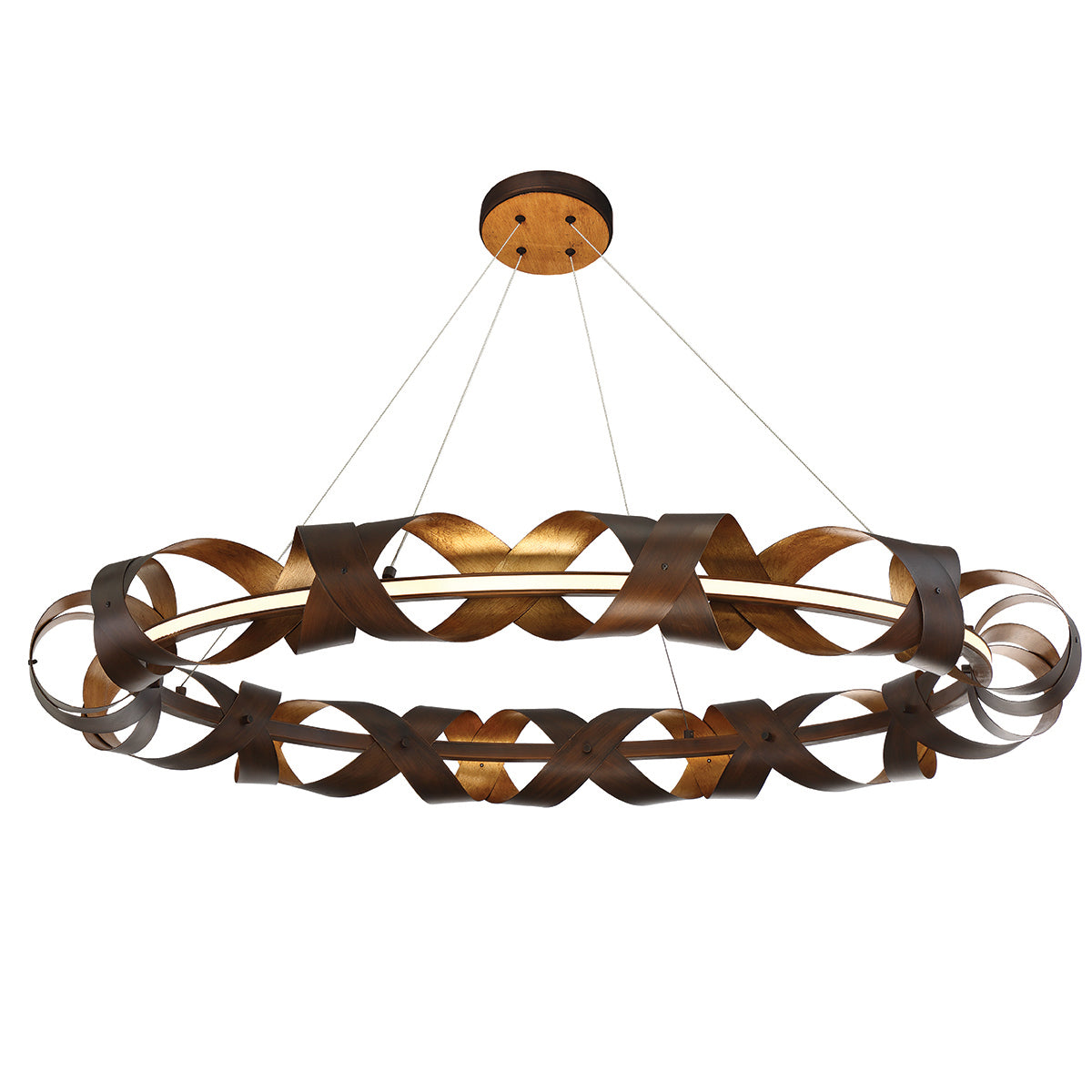 Banderia LED Chandelier in Bronze-Gold Mix