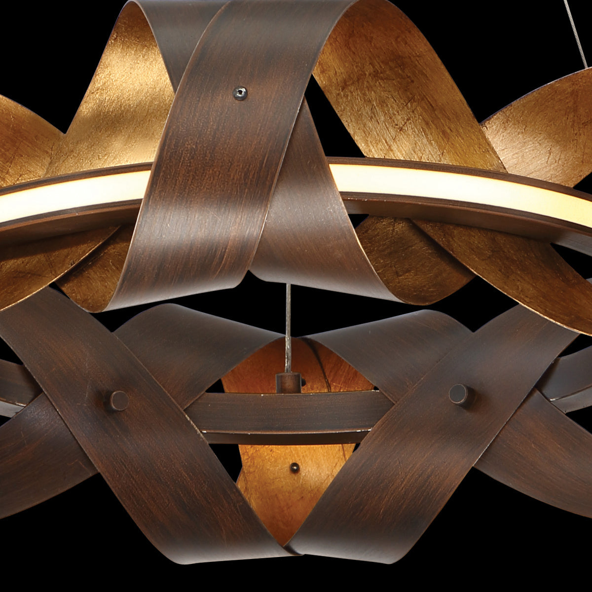 Banderia LED Chandelier in Bronze-Gold Mix