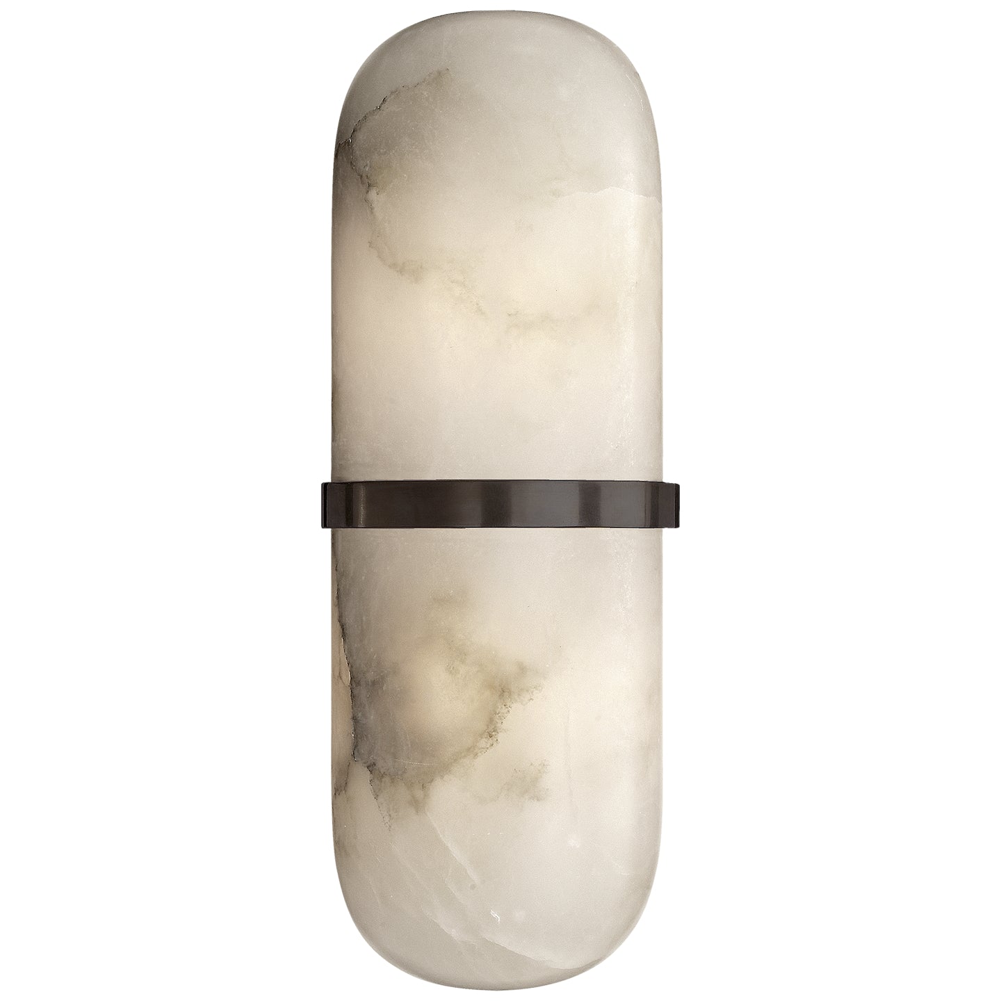 Melange Pill Form Sconce in Bronze with Alabaster