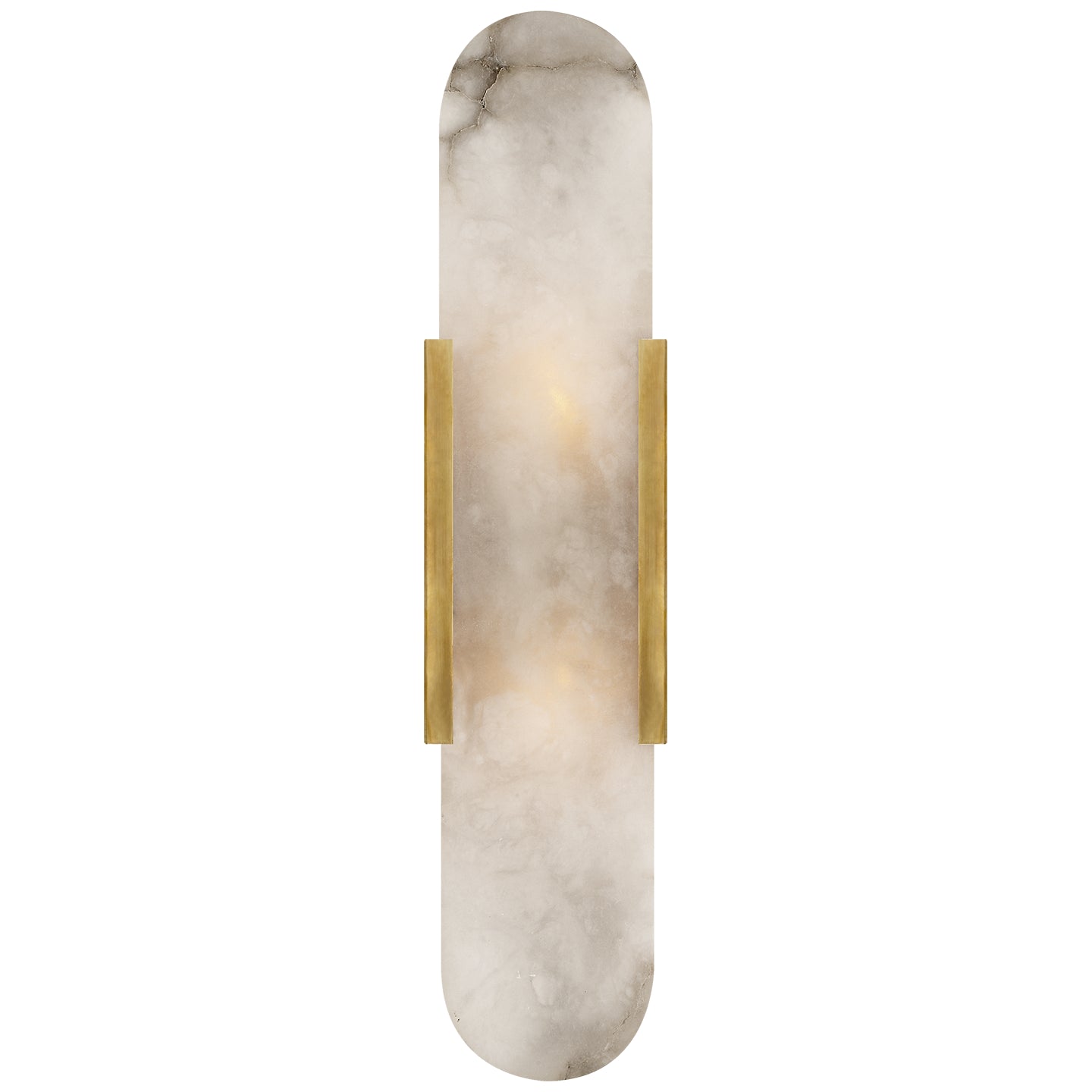 Melange Elongated Sconce in Antique-Burnished Brass with Alabaster Incandescent/KW 2013AB-ALB