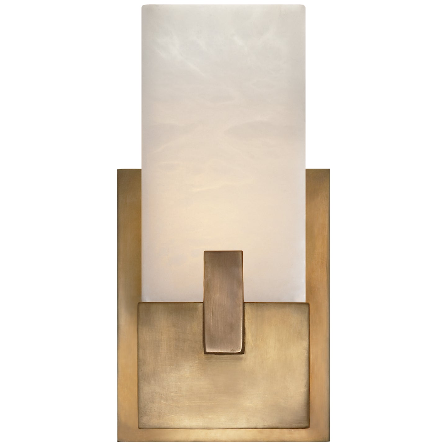 Covet Tall Box Bath Sconce in Antique-Burnished Brass