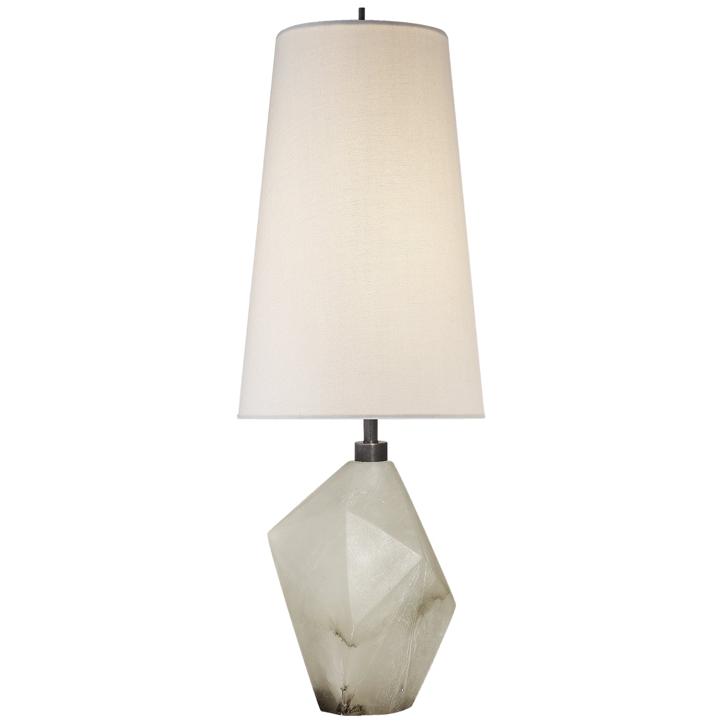 Halcyon Accent Table Lamp in Alabaster with Linen Shade. KW 3012ALB-L