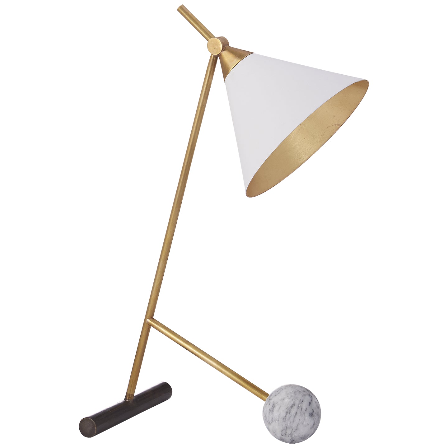 Cleo Table Lamp in Bronze and Antique-Burnished Brass